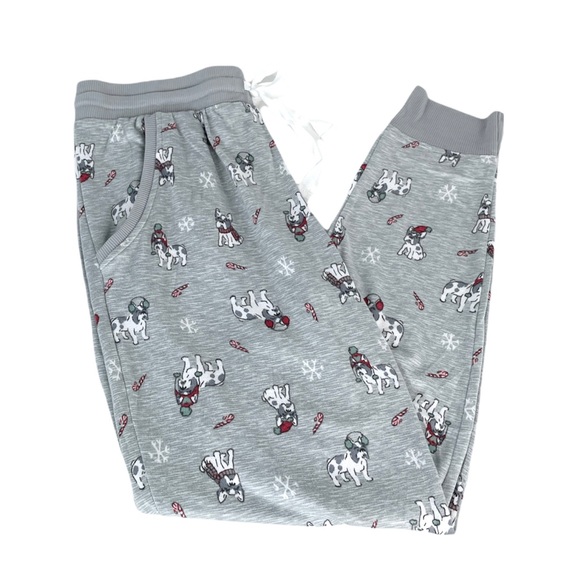 Jaclyn Smith Dog Christmas Pajama Bottoms, Gray - Picture 2 of 8